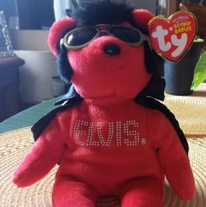 TY Beanie Baby - SHAKE RATTLE & BEANIE the Elvis Bear